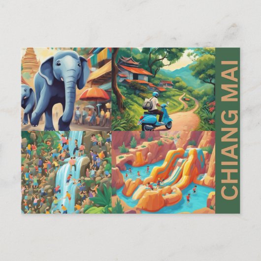 Briefkaart van Chiang Mai (Voorkant)