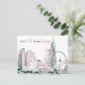 Briefkaart van Chicago (Staand voorkant)