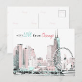 Briefkaart van Chicago (Voorkant / Achterkant)