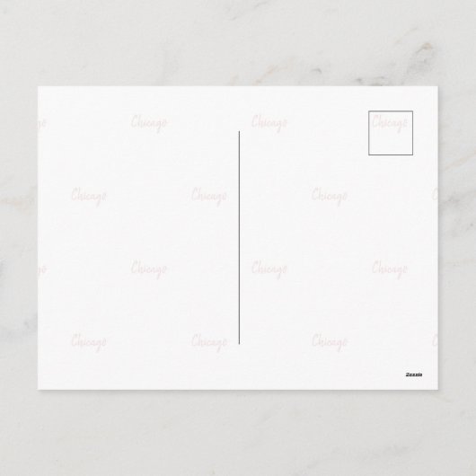 Briefkaart van Chicago (Achterkant)