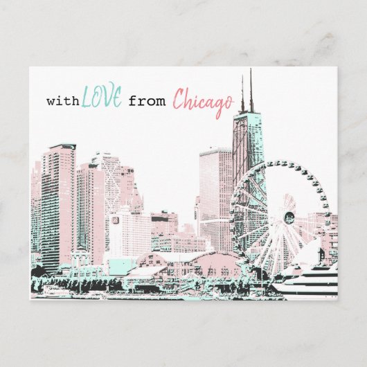 Briefkaart van Chicago (Voorkant)