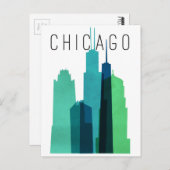 BRIEFKAART VAN CHICAGO (Voorkant / Achterkant)