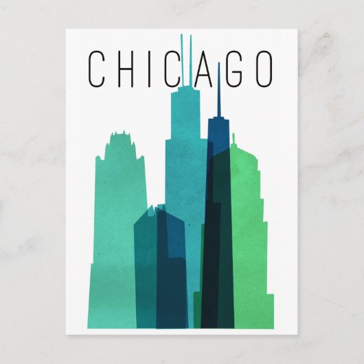 BRIEFKAART VAN CHICAGO (Voorkant)