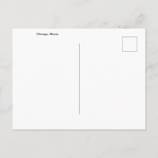 Briefkaart van Chicago (Achterkant)