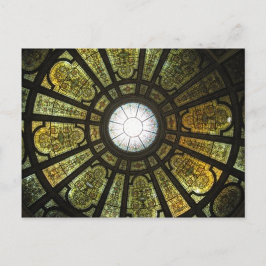 Briefkaart van Chicago Cultural Center Dome (Voorkant)