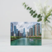Briefkaart van Chicago River en Trump Tower (Staand voorkant)