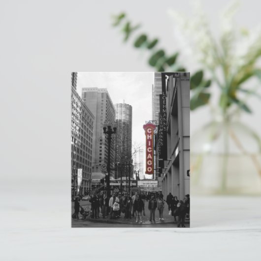 Briefkaart van Chicago Theater (Staand voorkant)