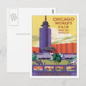  Briefkaart van Chicago World's Fair USA (Voorkant / Achterkant)
