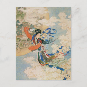 Briefkaart van Chinese Moon Goddess