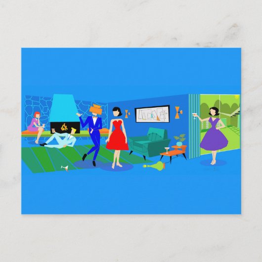 Briefkaart van cocktail van nucleair handpalmen (Voorkant)