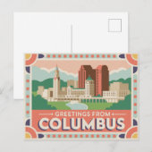  Briefkaart van Columbus | Groeten van (Voorkant / Achterkant)