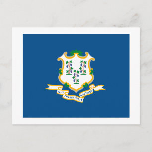 Briefkaart van Connecticut-vlag