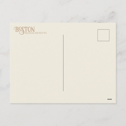 Briefkaart van Copley Square in Boston (Achterkant)