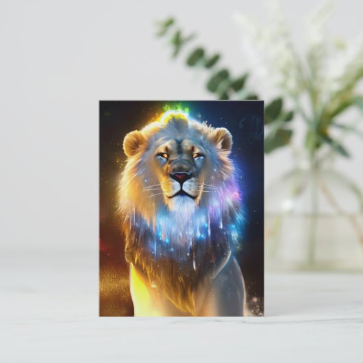 Briefkaart van Cosmic Lion (Staand voorkant)