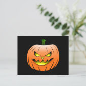 Briefkaart van Creepy Pumpkin Halloween (Staand voorkant)