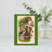 Briefkaart van Cupid & Couple  Valentijns (Staand voorkant)