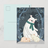 Briefkaart van Cute Polar Beren (Voorkant / Achterkant)