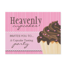 Briefkaart van cute roze bakkerij