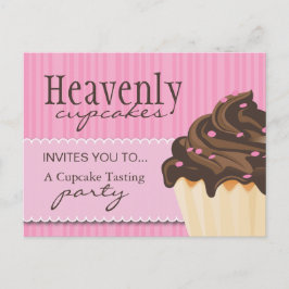 Briefkaart van cute roze bakkerij