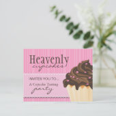 Briefkaart van cute roze bakkerij (Staand voorkant)