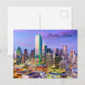 BRIEFKAART VAN DALLAS TEXAS (Voorkant / Achterkant)