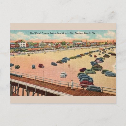  Briefkaart van Daytona-strand (Voorkant)