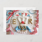 Briefkaart van de 90ste verjaardag van de koningin (Voorkant / Achterkant)