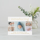 Briefkaart van de Aankondiging van de Baby van de  (Staand Voorkant)