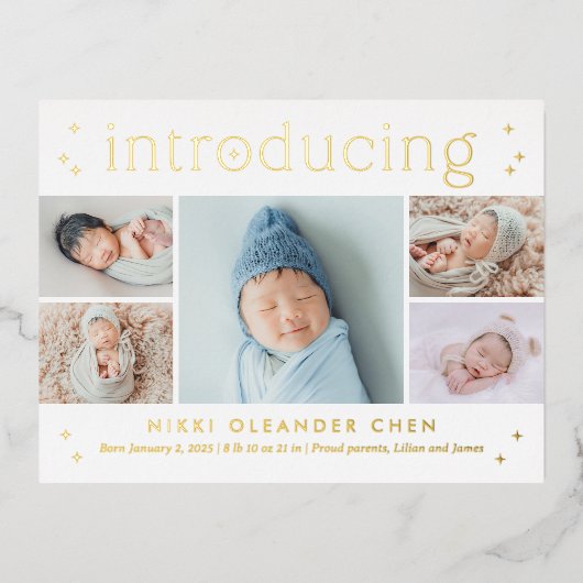 Briefkaart van de Aankondiging van de Baby van de  (Voorkant)