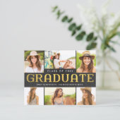 Briefkaart van de aankondiging van het Afstuderen  (Staand voorkant)