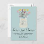 Briefkaart van de aankondiging van het Verhuis (Voorkant / Achterkant)