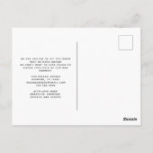 Briefkaart van de aankondiging van het Verhuis (Achterkant)