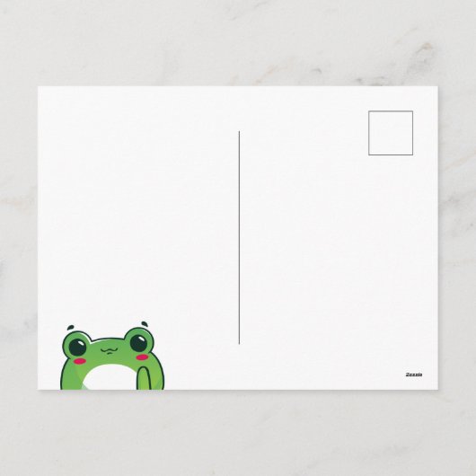 Briefkaart van de aardbeiboomkikker Kawaii (Achterkant)