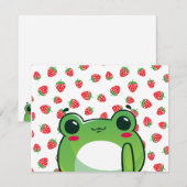 Briefkaart van de aardbeiboomkikker Kawaii (Voorkant / Achterkant)