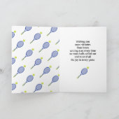 Briefkaart van de Ace Birthday Blue en green Tenni (Binnen)