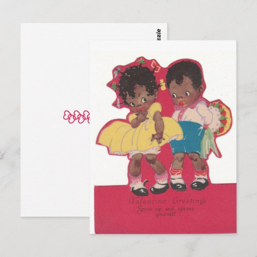 Briefkaart van de -Afrikaanse Valentijnse (Voorkant / Achterkant)