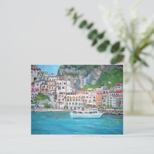 Briefkaart van de Amalfi-kust (Staand voorkant)