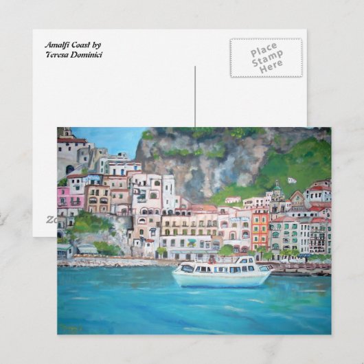 Briefkaart van de Amalfi-kust (Voorkant / Achterkant)