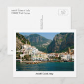 Briefkaart van de Amalfi Kust in Italië, Unesco (Voorkant / Achterkant)
