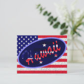 Briefkaart van de Amerikaanse vlag Hawaii (Staand voorkant)