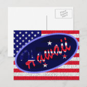 Briefkaart van de Amerikaanse vlag Hawaii (Voorkant / Achterkant)