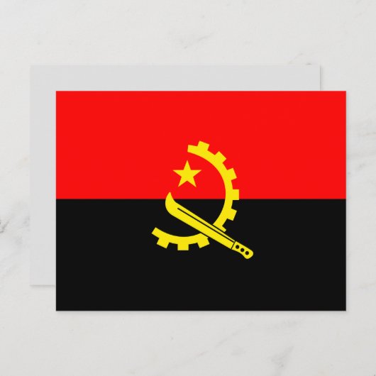 briefkaart van de angola-vlag (Voorkant / Achterkant)