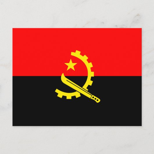 briefkaart van de angola-vlag (Voorkant)