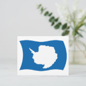 Briefkaart van de Antarctica-vlag (Staand voorkant)