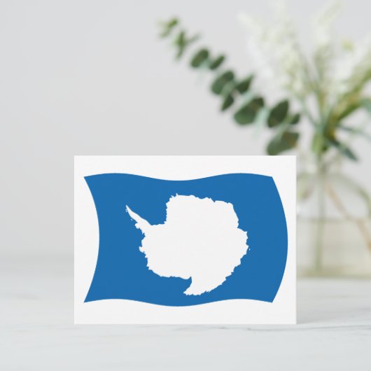Briefkaart van de Antarctica-vlag (Staand voorkant)
