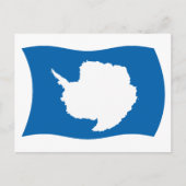 Briefkaart van de Antarctica-vlag (Voorkant)