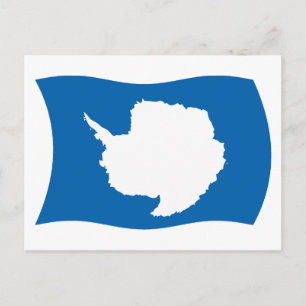 Briefkaart van de Antarctica-vlag