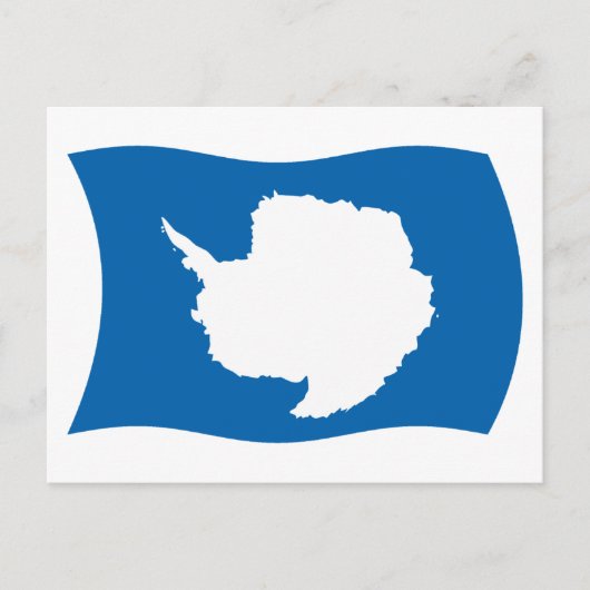 Briefkaart van de Antarctica-vlag (Voorkant)