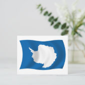 Briefkaart van de Antarctica-vlag (Staand voorkant)