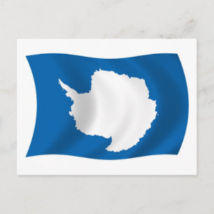 Briefkaart van de Antarctica-vlag